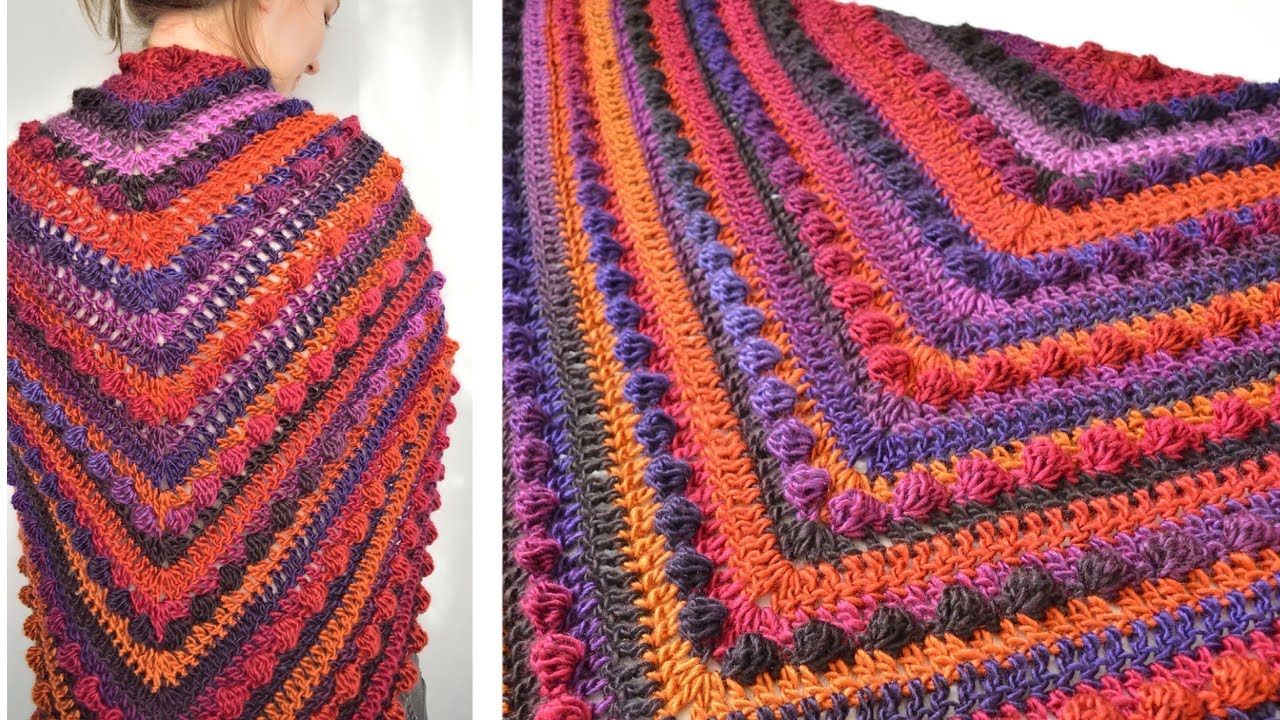 Crochet Bobble Stitch Shawl | Easy & Beginner Friendly!