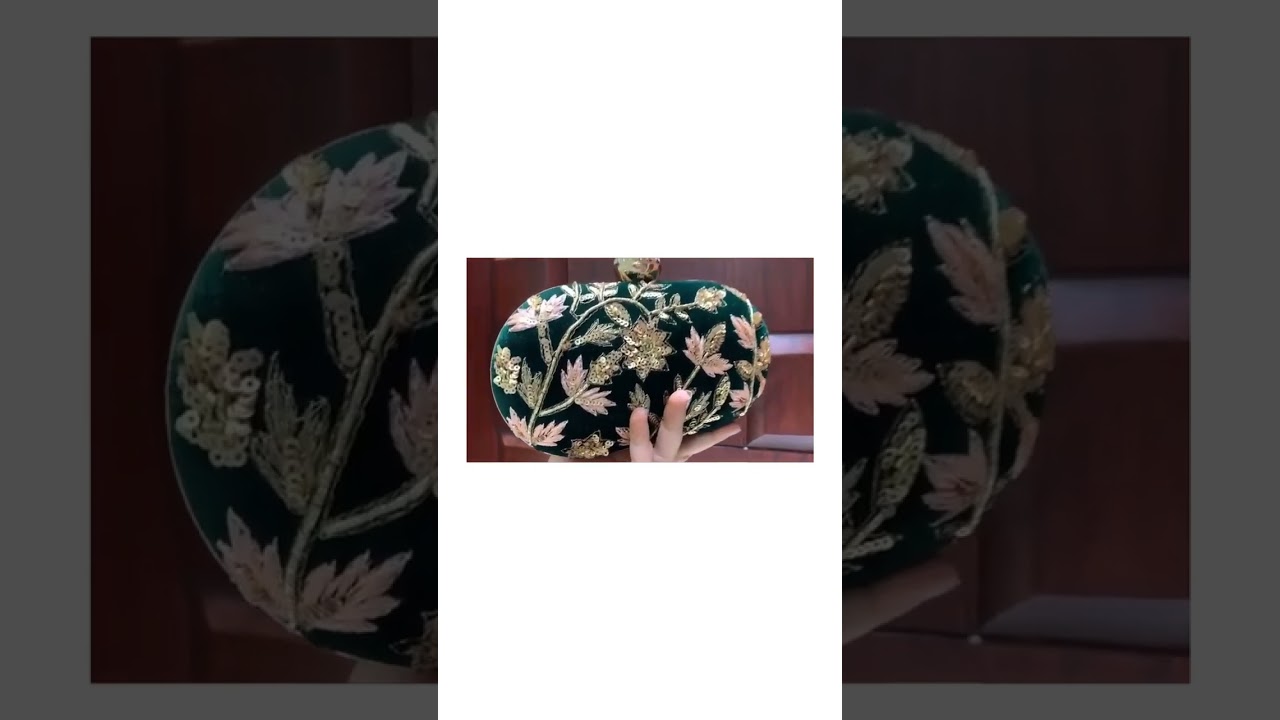 @KSHKIN @sakshisindhi Green Velvet Designer Clutch #shorts #wedding #bridal #clutch #potlibags #bag