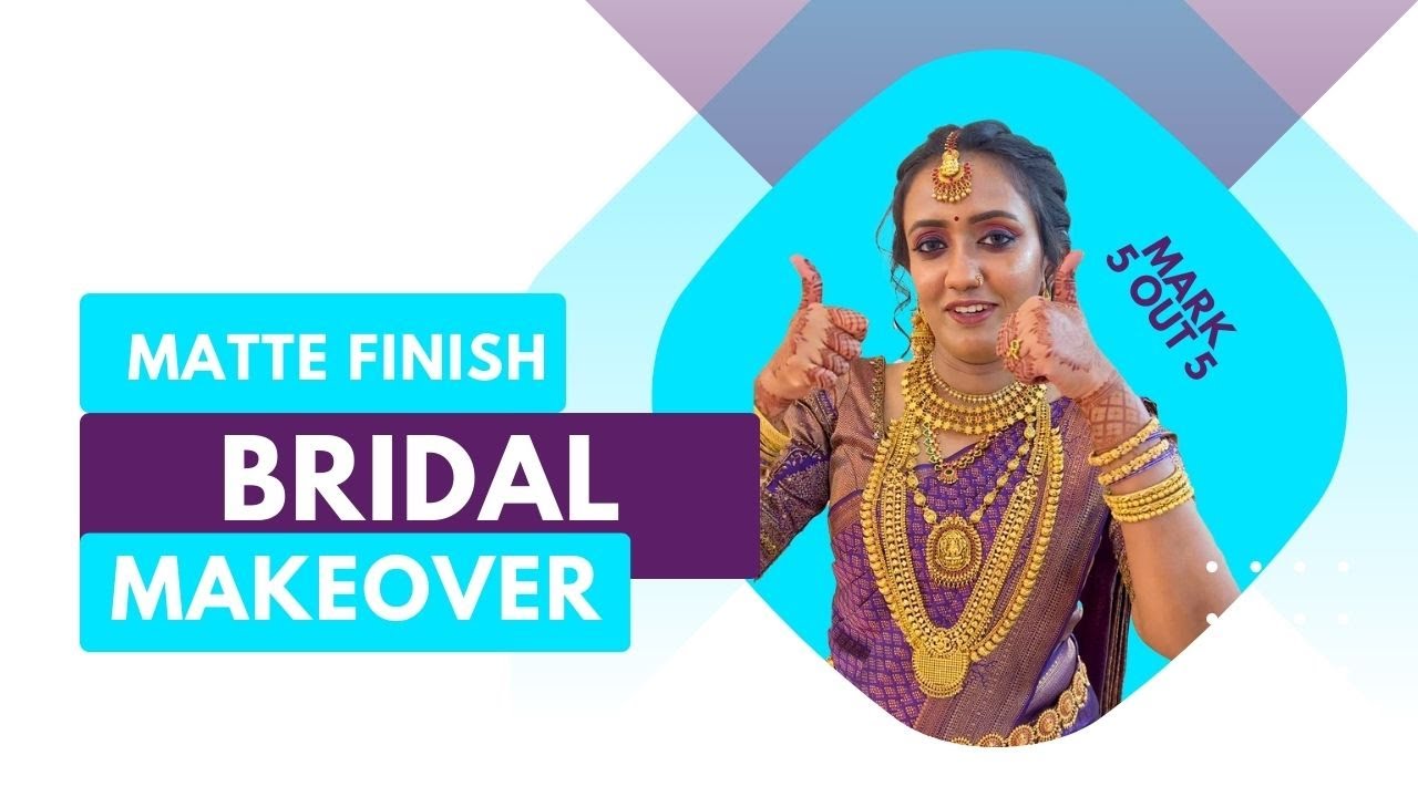 Matte Shade Makeup | Hindu Bridal Makeover | Thanima #bridesofindia #keralabride #weddingdress