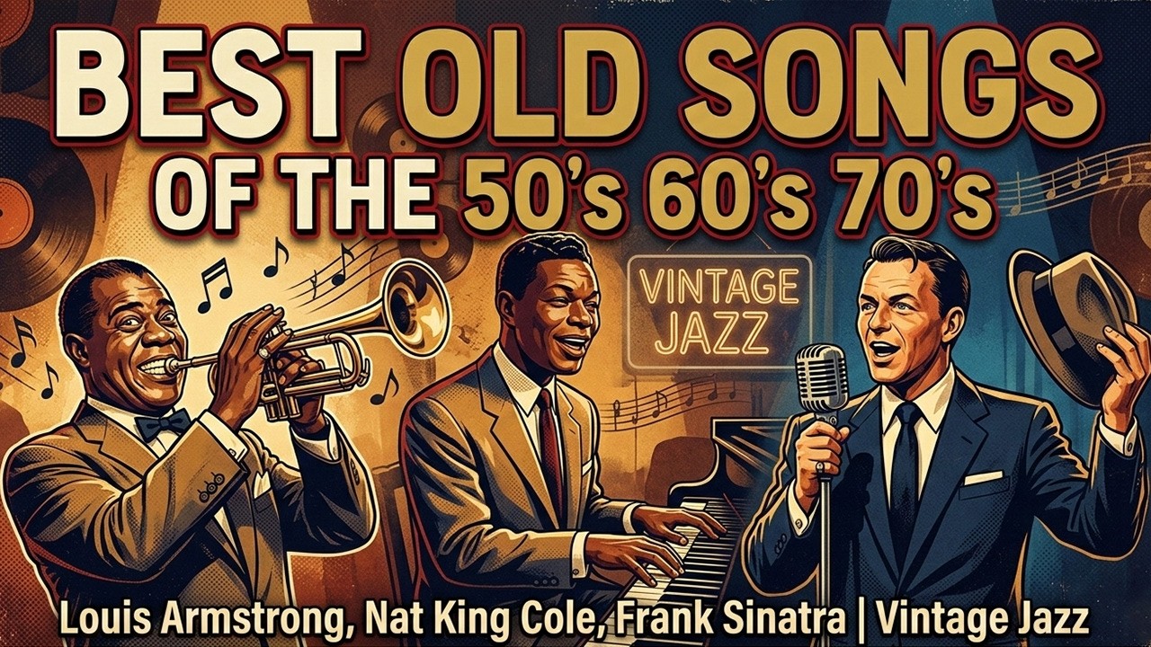 Louis Armstrong ,Nat King Cole, Frank Sinatra : Best Old song Of The 50's 60's 70's| Vintage Jazz