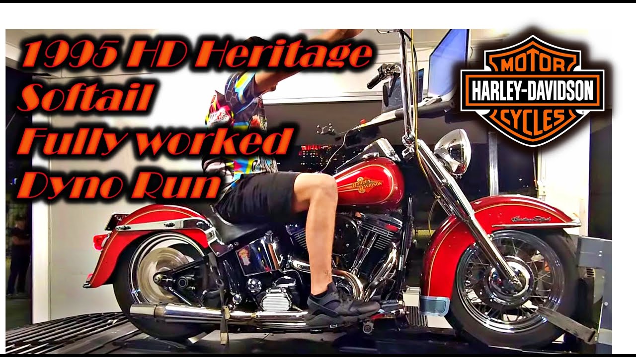 1995 HD Heritage Softail Dyno Test полностью протестирован в Ace Cafe