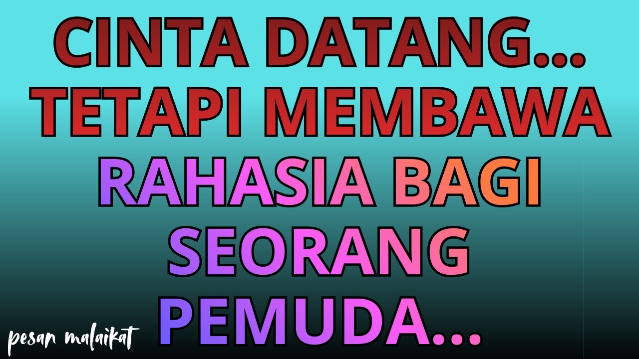 💌Cinta datang... tetapi membawa rahasia bagi seorang pemuda...