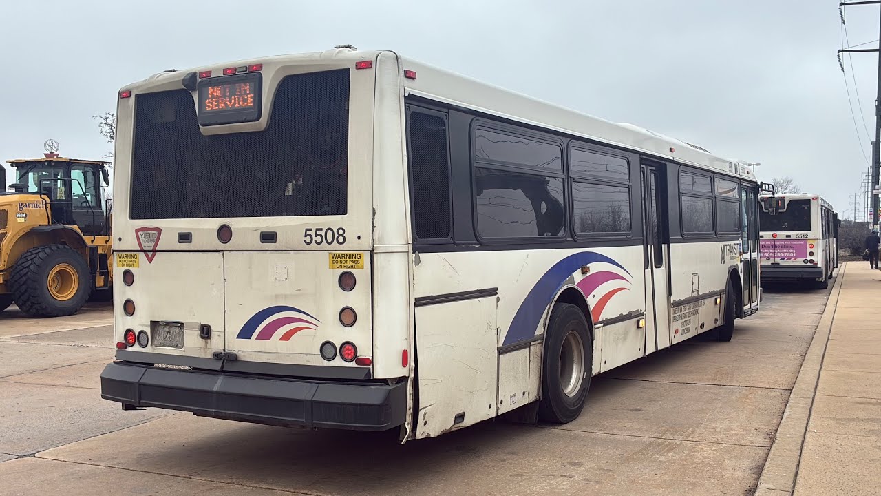 NJ Transit Bus Ride 608 Hamilton Rail Station (2010 NABI 416.16 5508)