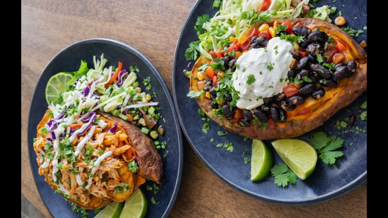 Stuffed Sweet Potatoes - Two Ways!