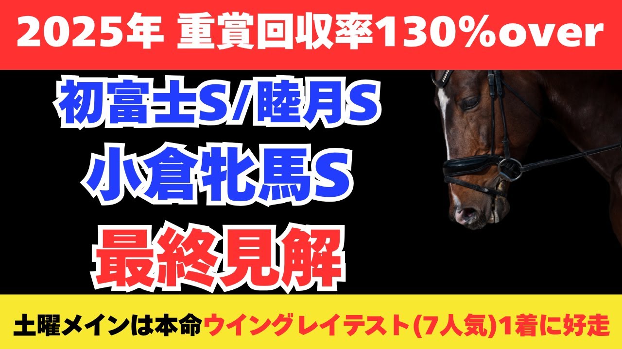【2026 小倉牝馬ステークス/睦月ステークス/初富士ステークス】競馬予想！ジョスラン・ココナッツブラウンの2強に待ったをかけるのはこの穴馬？