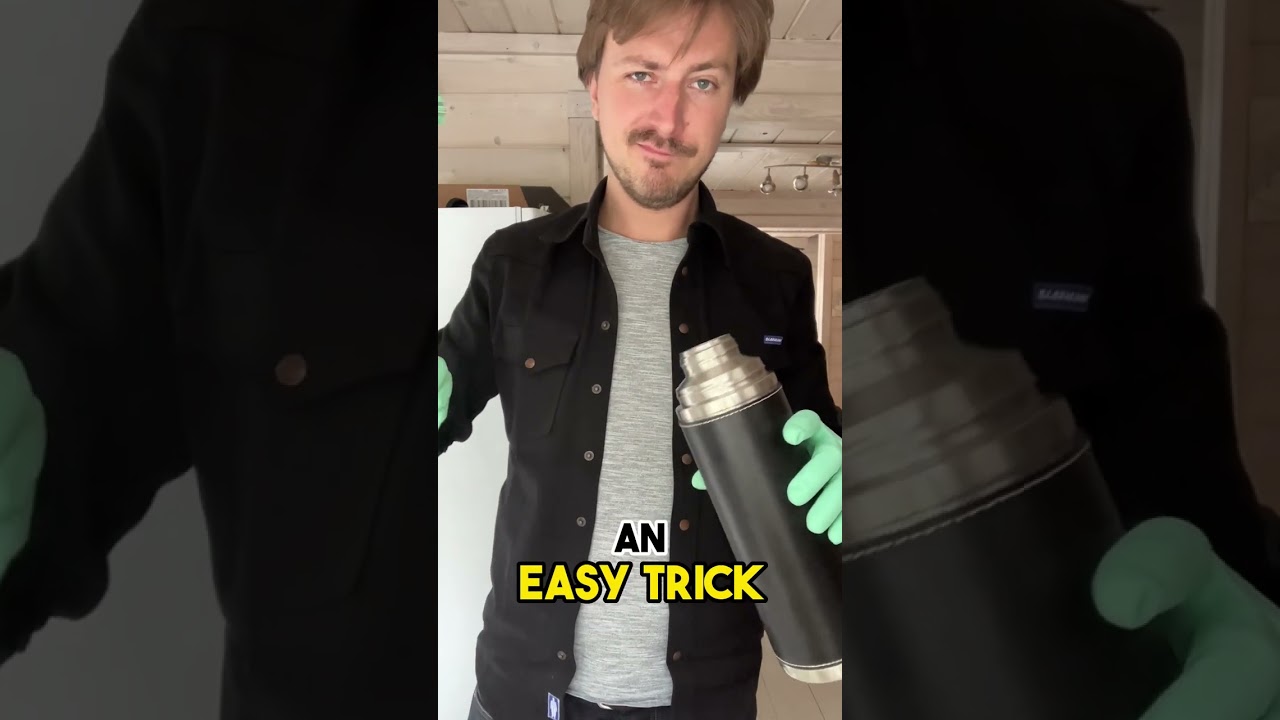 How to CLEAN a flask from the INSIDE? #thermos #bottle #shorts