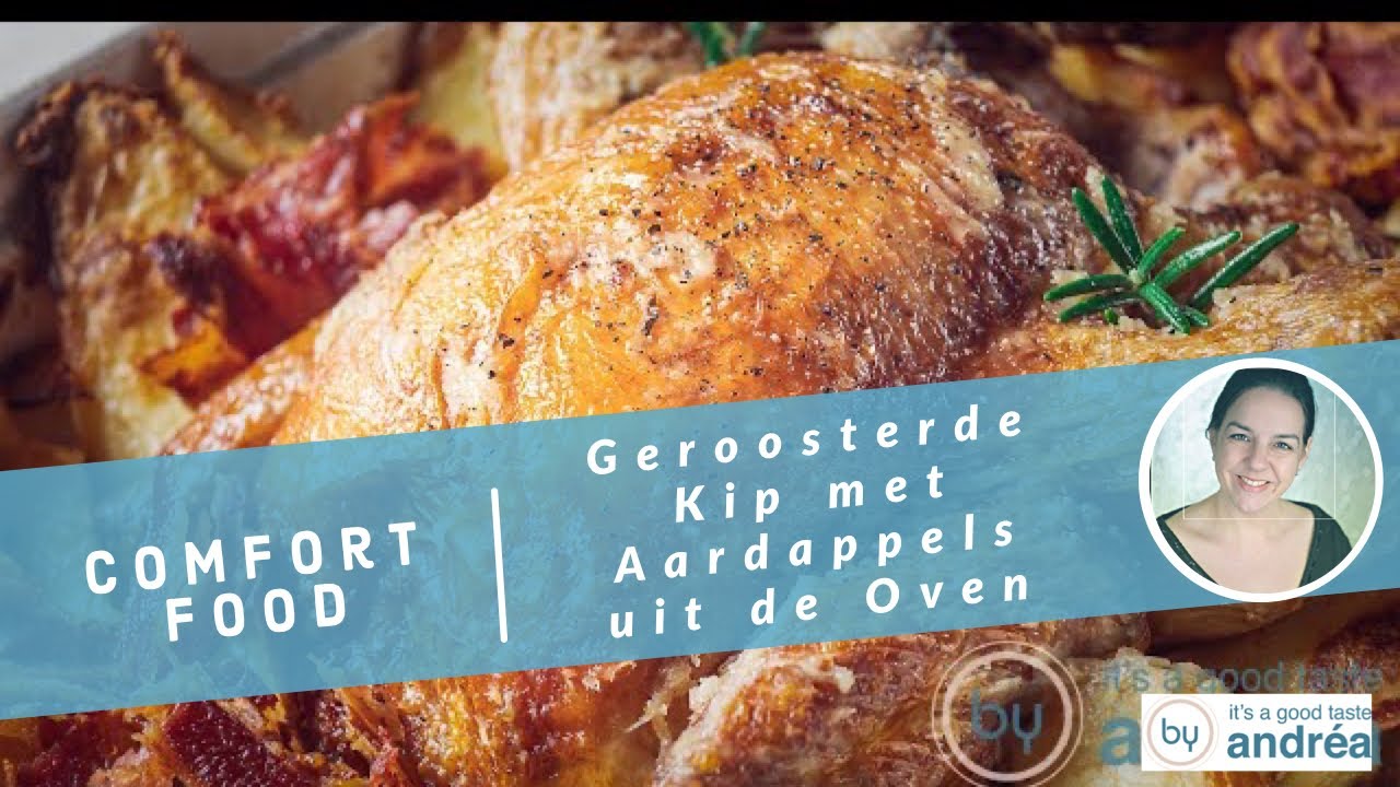 Geroosterde kip met aardappels uit de oven