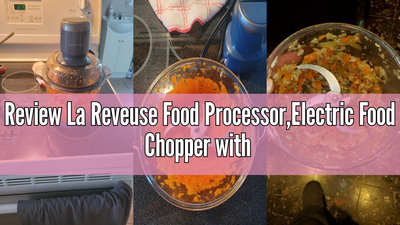 Review La Reveuse Food Processor,Electric Food Chopper with 7-Cup (1.7L) Glass Bowl, 4 Bi-Level Blad