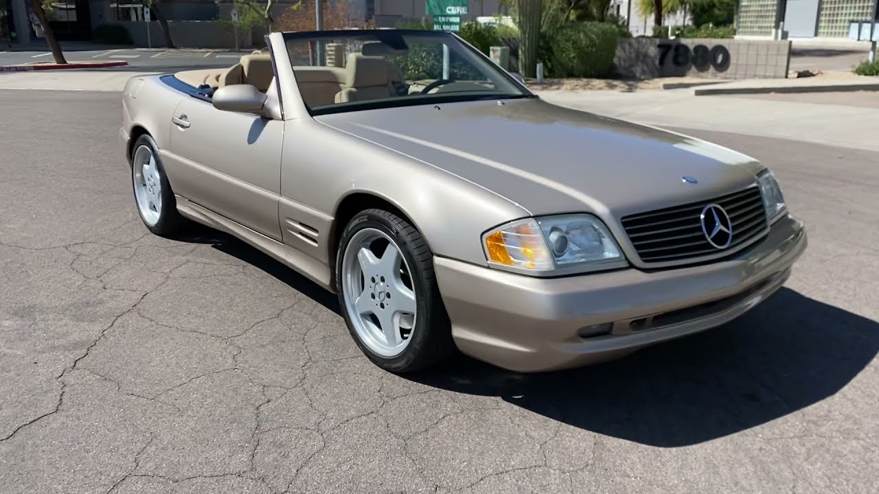 2002 Mercedes Benz SL500 AMG Sport Desert Silver 56k Original Miles 1-Owner Cascio Motors