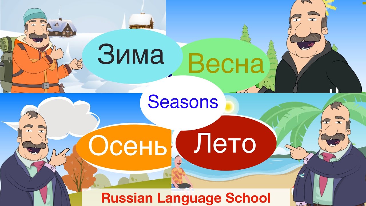 Seasons Russian Vocabulary, Learn Russian