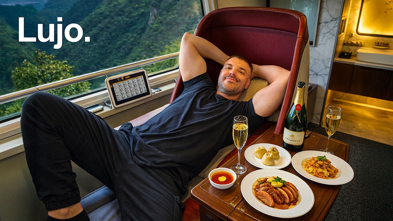 Probé el TREN BALA de LUJO en China: Primera Clase vs Turista 🇨🇳