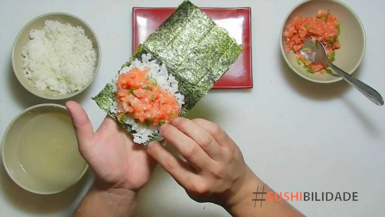 Como fazer temaki de salmão