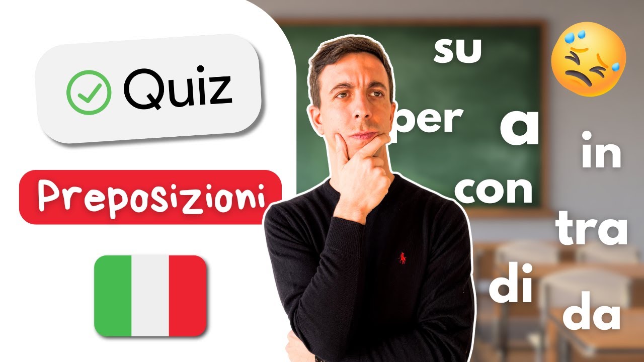 🇮🇹 Quiz di italiano sulle PREPOSIZIONI | Impara l'italiano con Federico