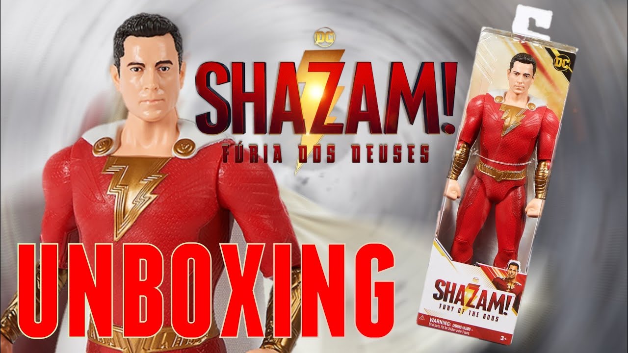 UNBOXING - Boneco Shazam Fúria dos Deuses DC Spin Master 30 cm + Comparação com outros brinquedos