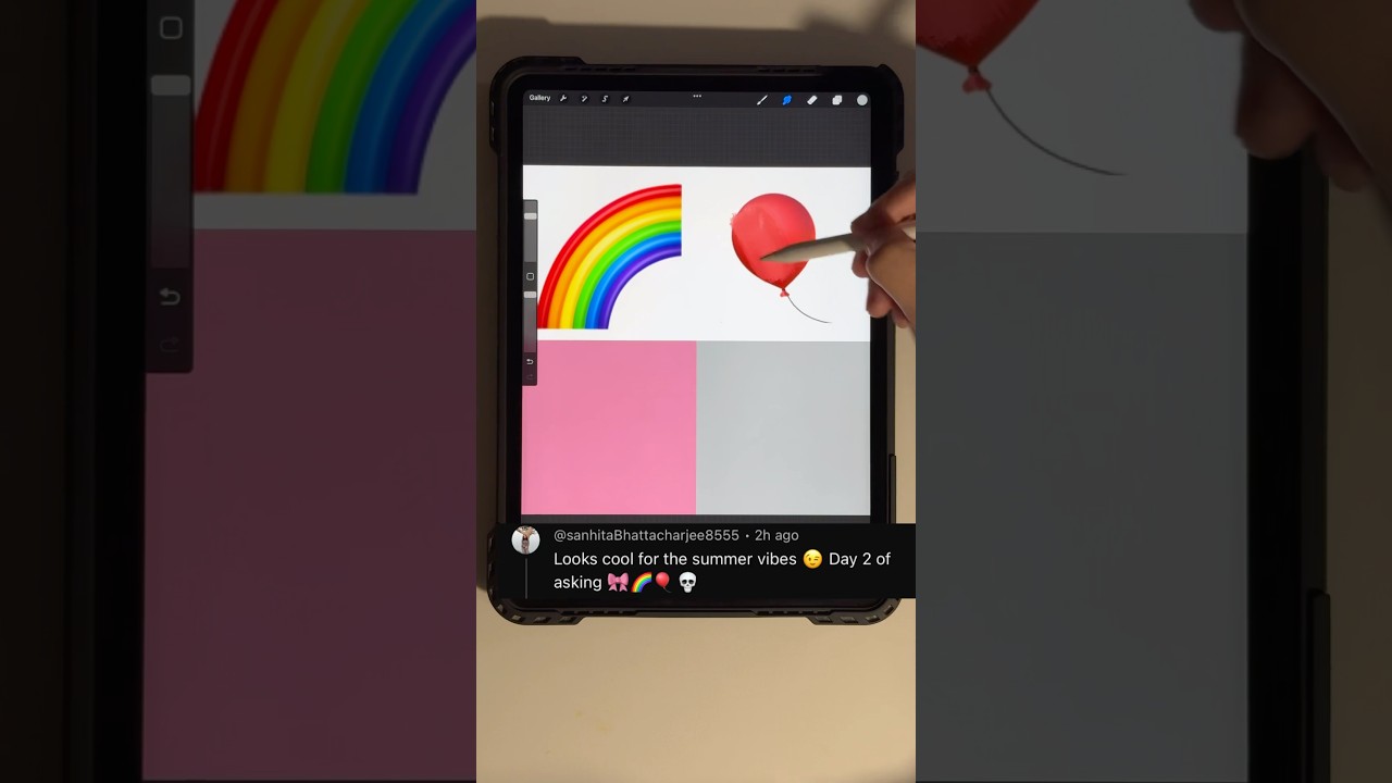 Creating a palette from emojis in Procreate. #art #procreate #palette #shorts #emojiart #ipadart