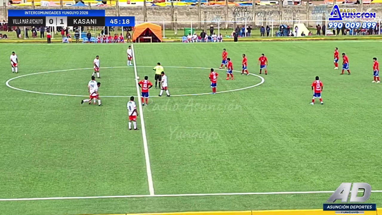 🔹️ #KASANI VS #VILLA_MAR_AYCHUYO🔹️
⚽️ FÚTBOL ⚽️
CATEGORÍA: MÁSTER