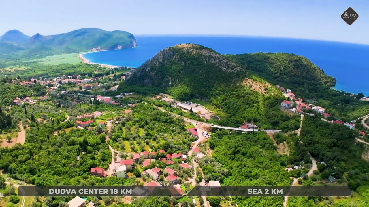SMA GROUP - REAL ESTATE - BUDVA - BULJARICA I-  LAND 1.398 M2 #drone #realestate #montenegro #home