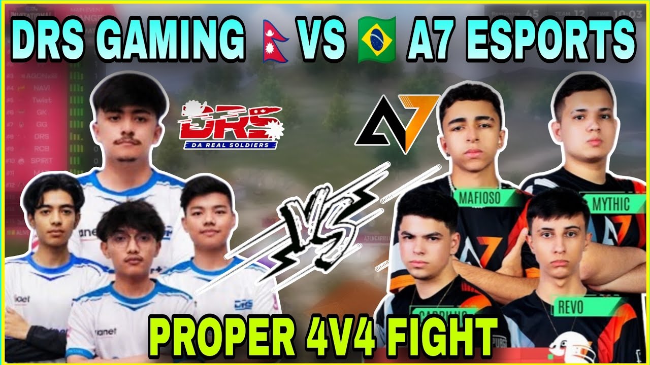 DRS GAMING 🇳🇵vs ALPHA7 ESPORTS 🇧🇷 | DRS vs A7 Proper 4v4 Fight | kvn gaming