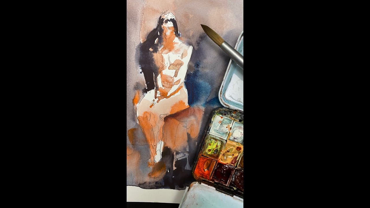Figure Drawing with Pyrrol Orange