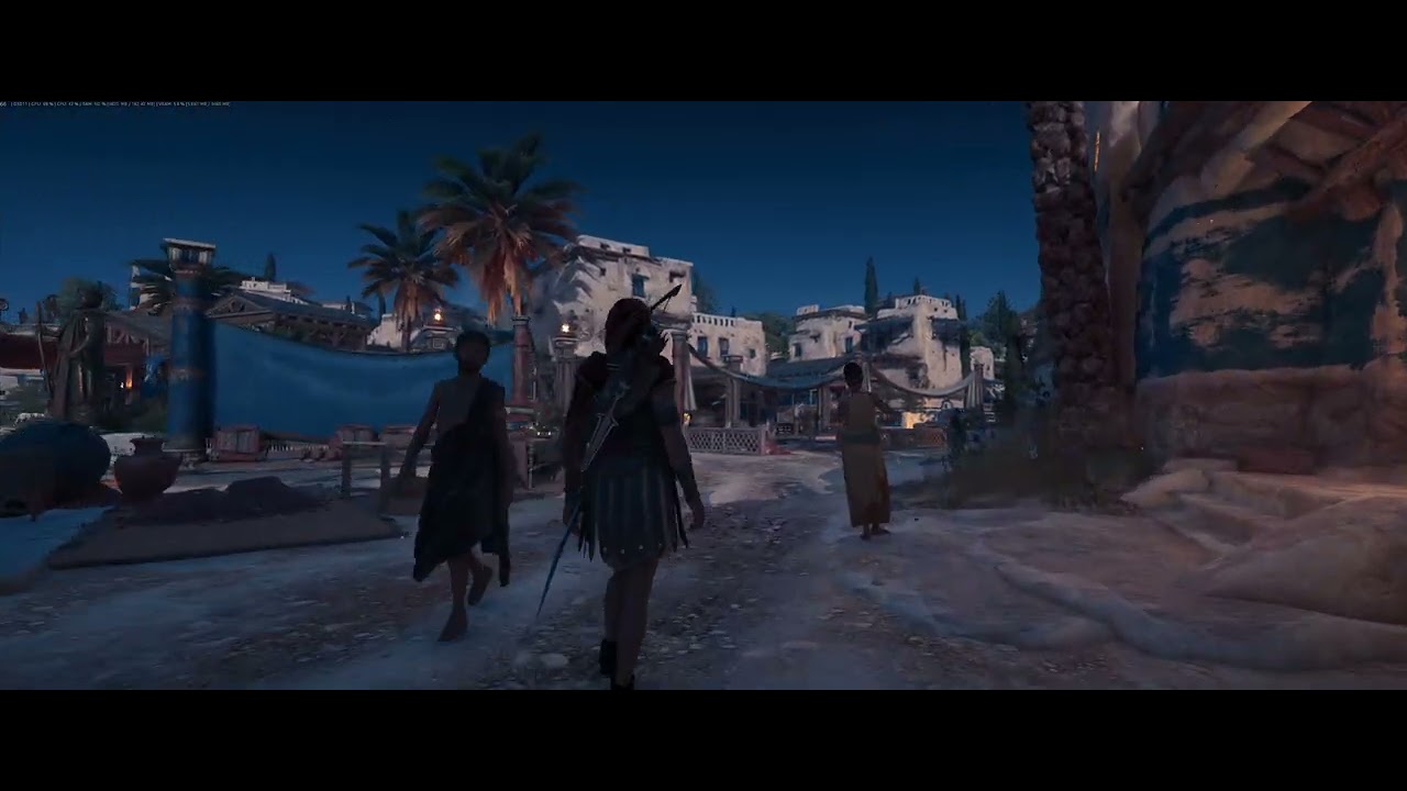 Assassin's Creed Odyssey Kassandra Walking Animation -PC Max Graphics Settings 4K Ultrawide Gameplay