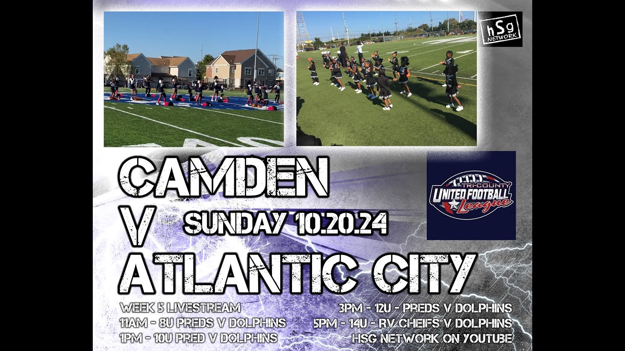 Camden @ Atlantic City (8u, 10u & 12u); Rancocas Valley at AC (14u)