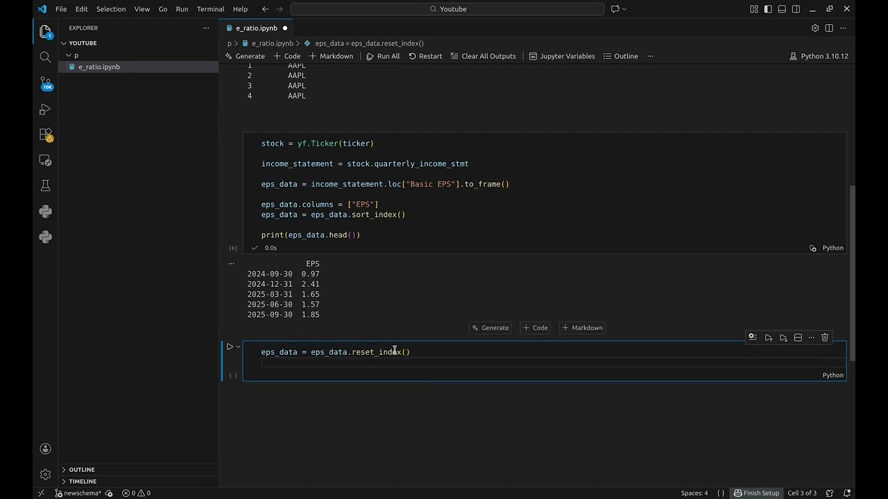 How to Get P/E Ratio & EPS Data in Python using yfinance | Building a Trading Bot