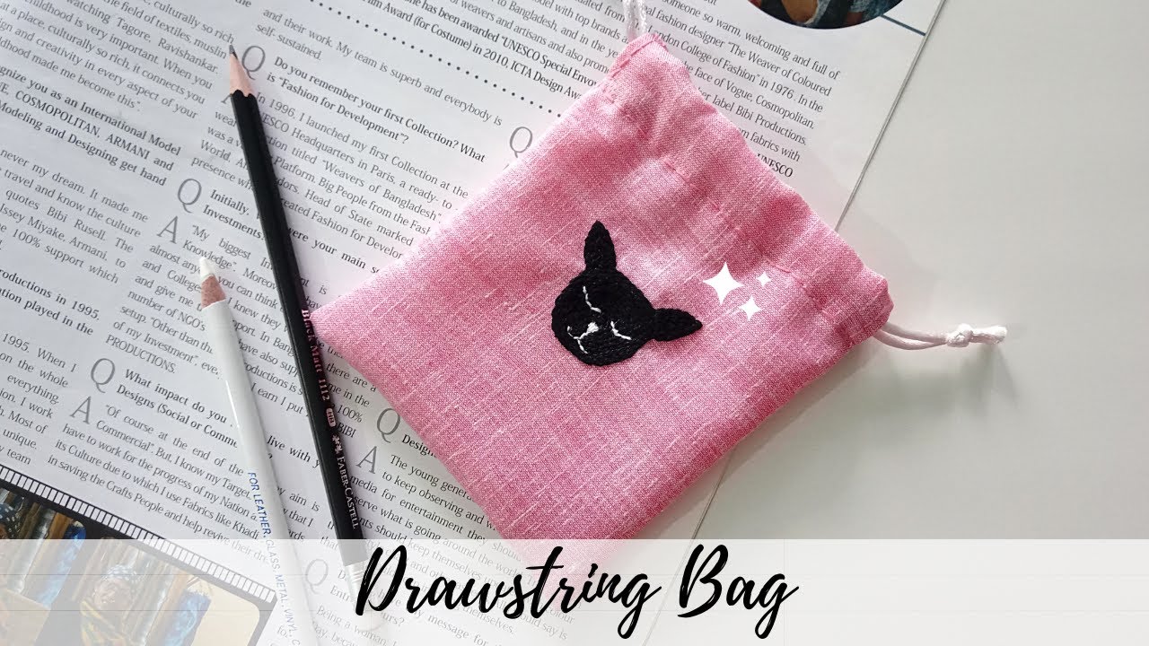 Simple Drawstring Bag | HAND SEWING | Easy Sewing Techniques