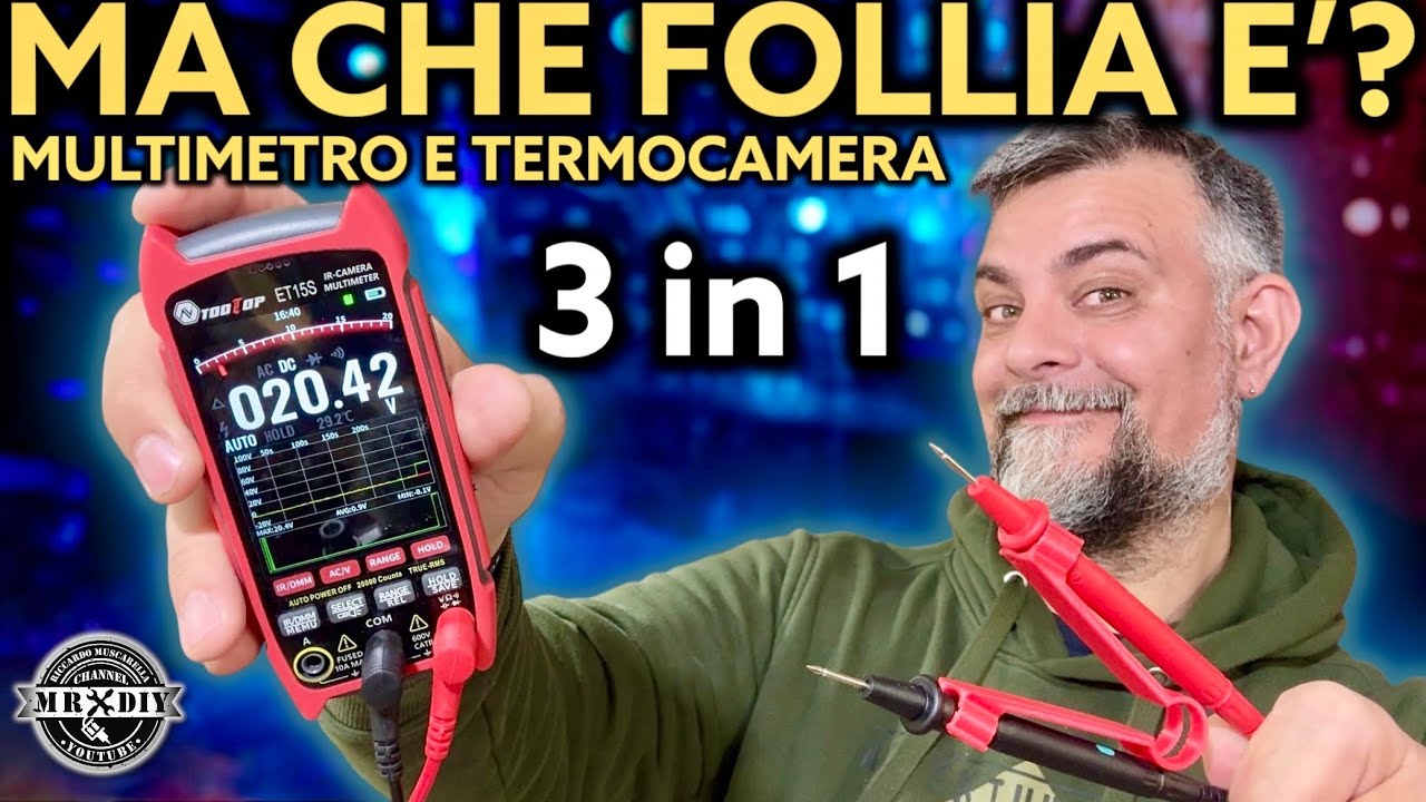 Il multimetro 3 in 1 TOOLTOP ET15S Facile, automatico e con termocamera. Tester Come si usa batterie