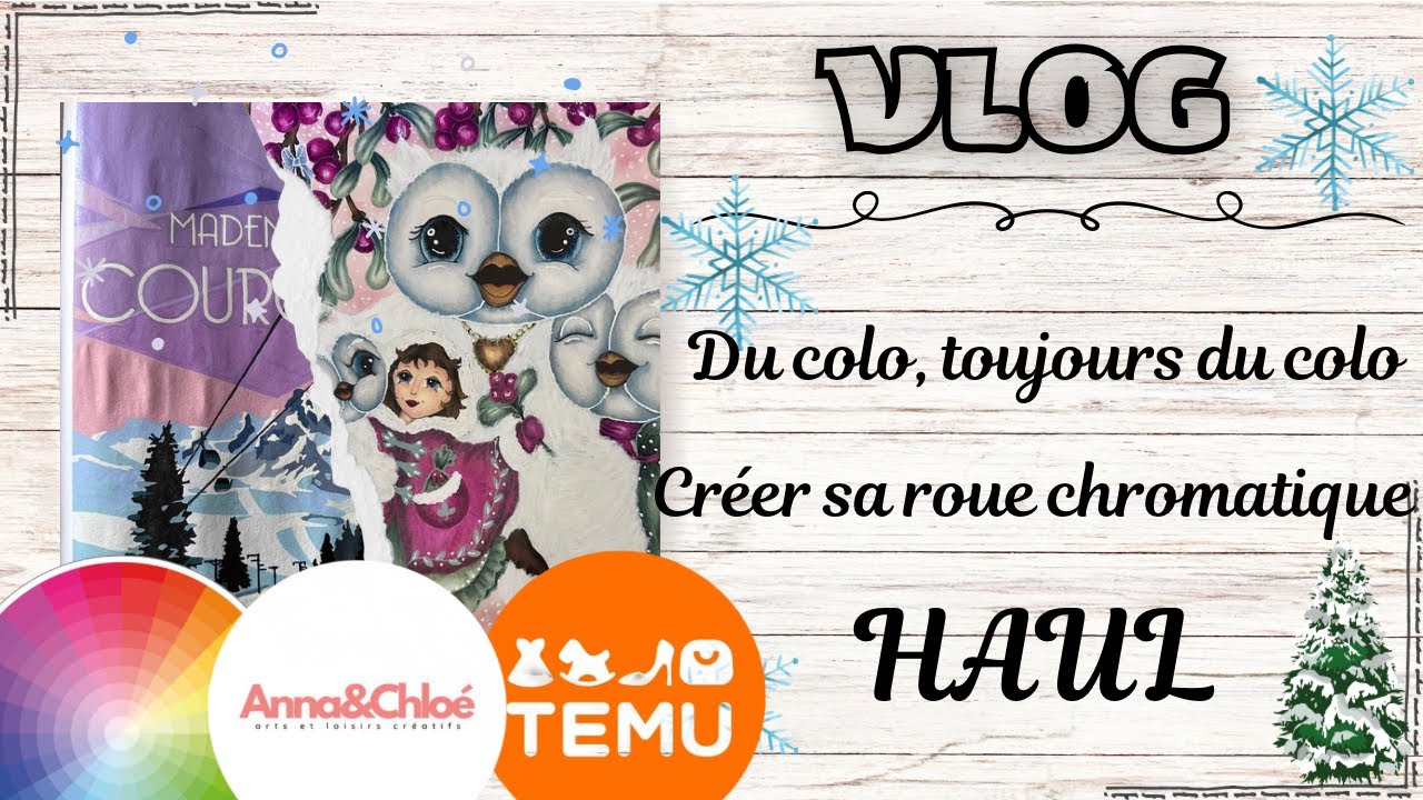 Vlog 🎄| J’avance mes colos + Haul Temu & Anna & Chloé + Je fabrique ma roue chromatique !