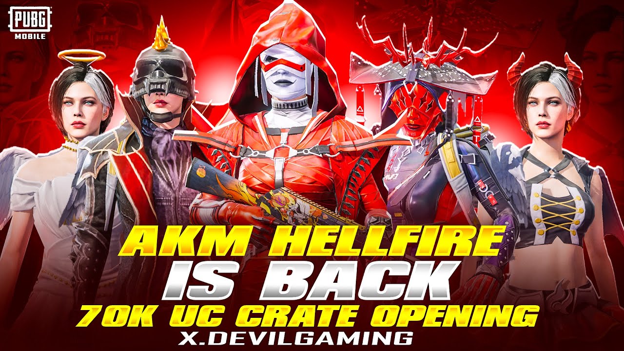 AKM Hell Fire is Back☠️| Halloween Theme Custom Crate Opening👻| Bonds of Blood Set Opening | #pubg