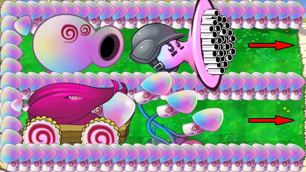 Hypno Peashooter X Hypno Gatling X Hypno Plants vs 2 Dr.Zomboss vs Gargantuar Plants vs Zombies Hack