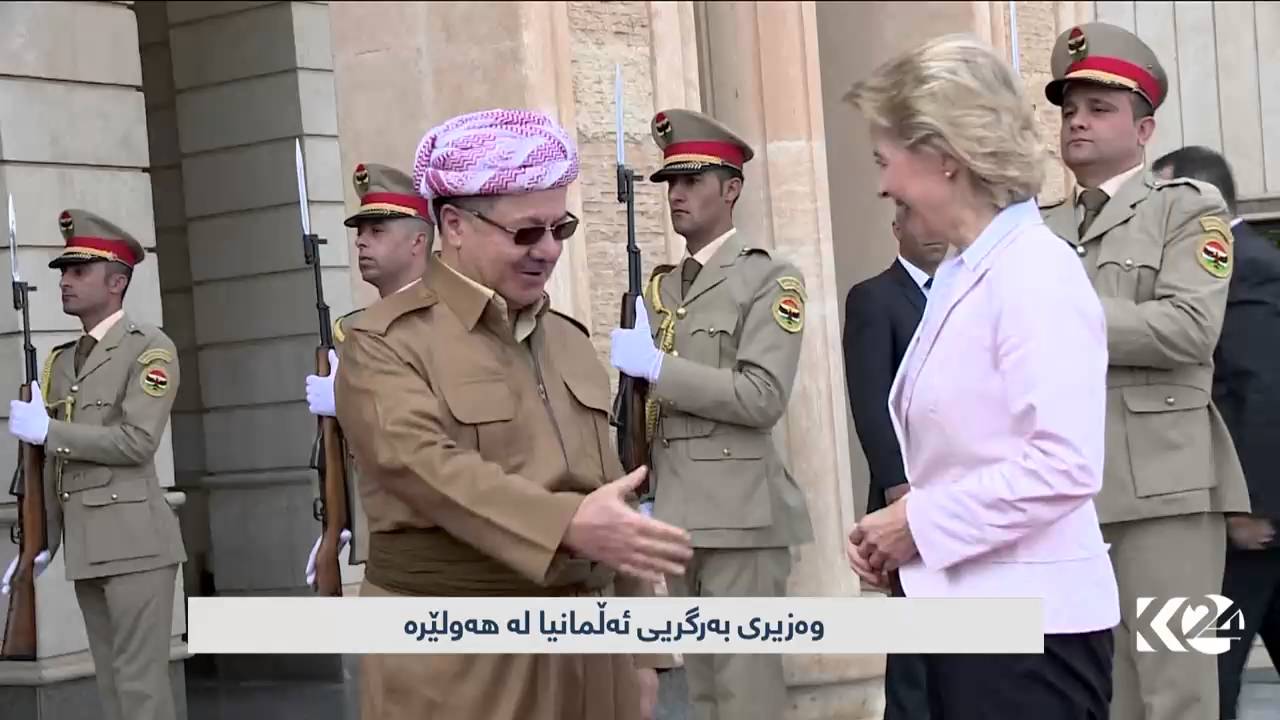 کۆبونەوەی بارزانی لەگەڵ وەزیری بەرگری ئەڵمانیا