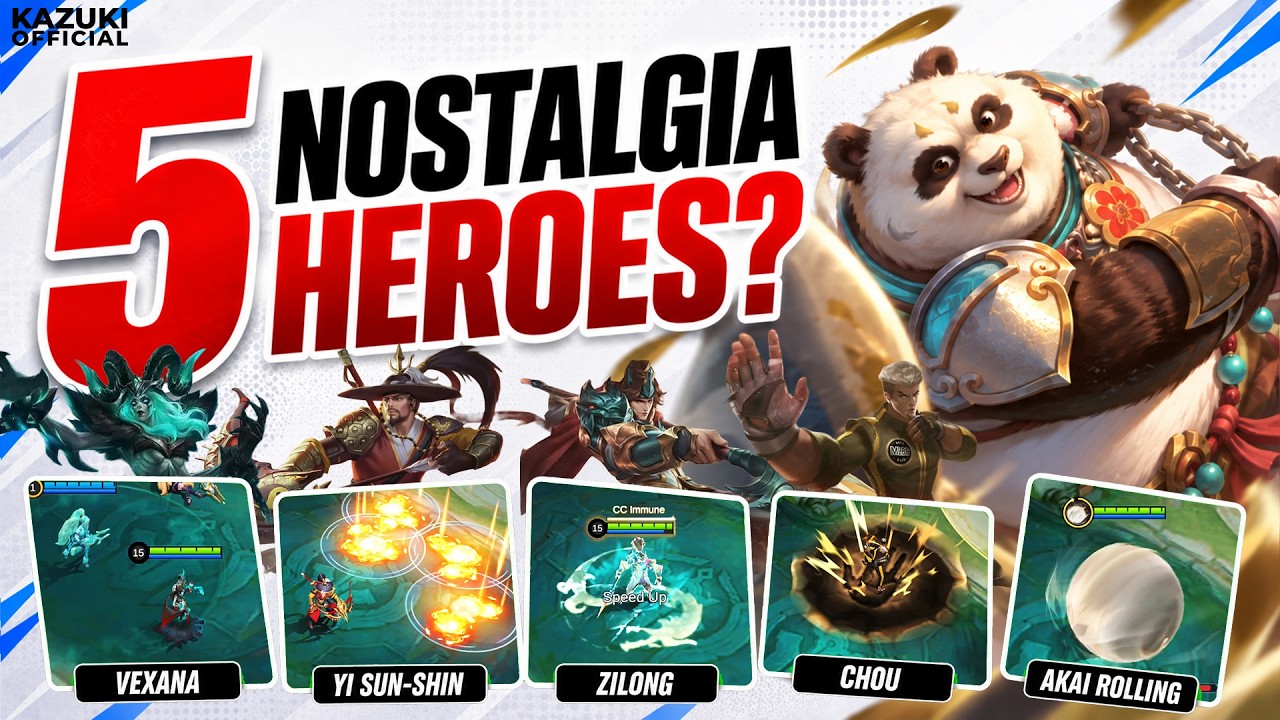 5 OG HERO RETURNS IN NOSTALGI MODE | AKAI, CHOU, YSS, VEXANA & Yun Zhao/ ZILONG