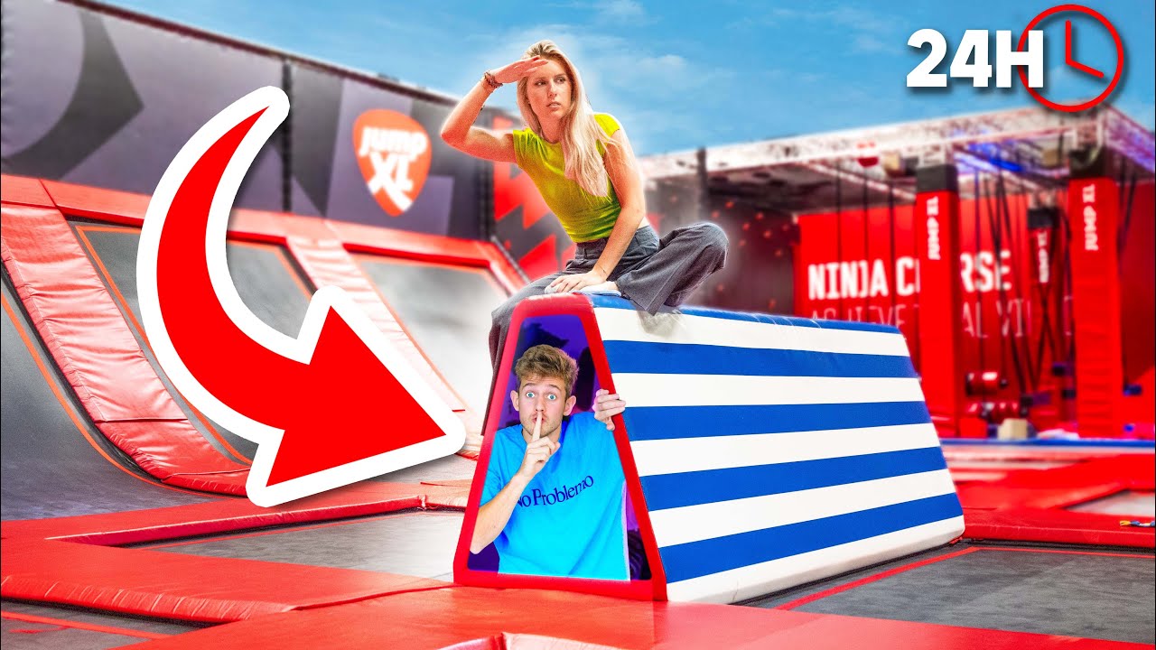 ÉÉN DAG STIEKEM IN EEN TRAMPOLINE PARK!