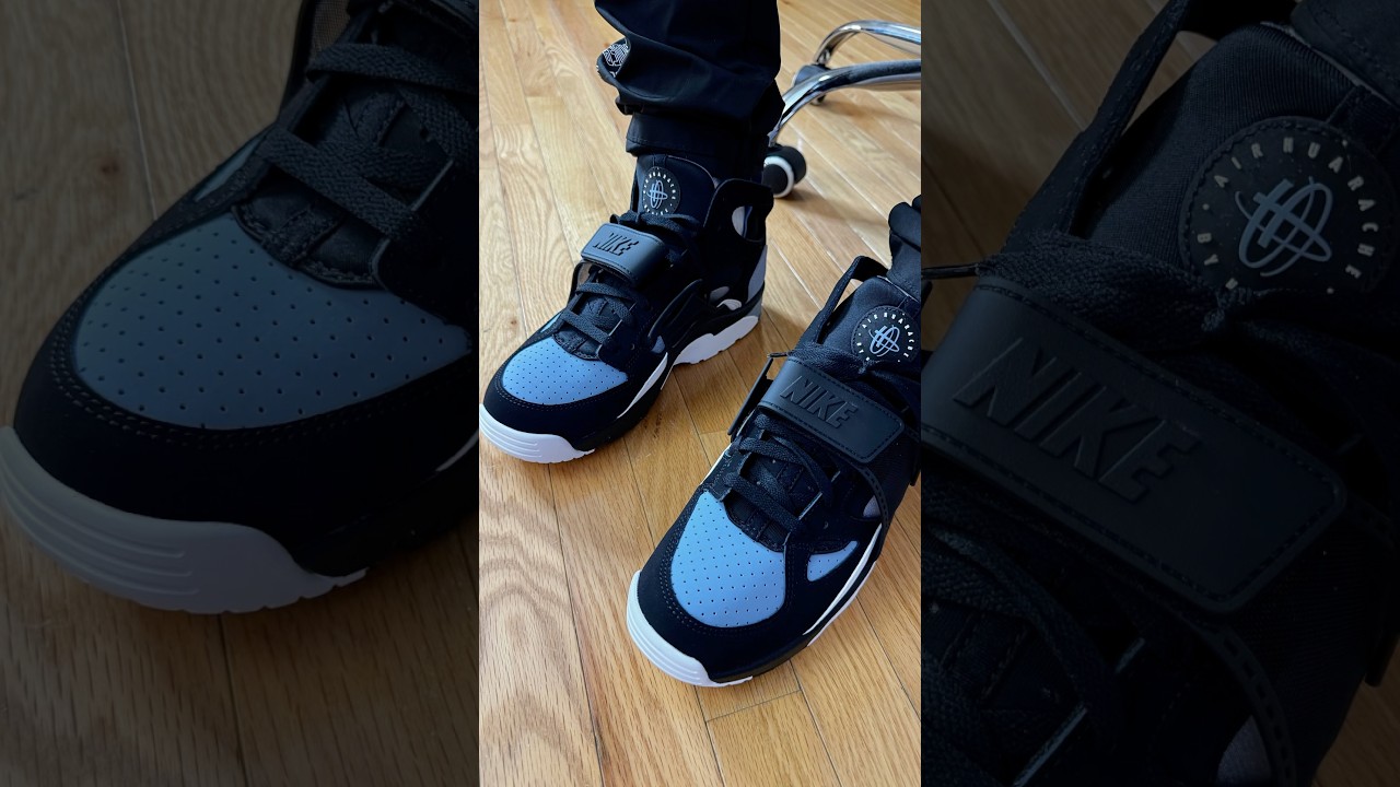 2025 Nike Air Trainer Huarache &ldquo;Cool Blue&rdquo; On Feet! 🔥👌🏾 #shorts #youtubeshorts #explore #foryou