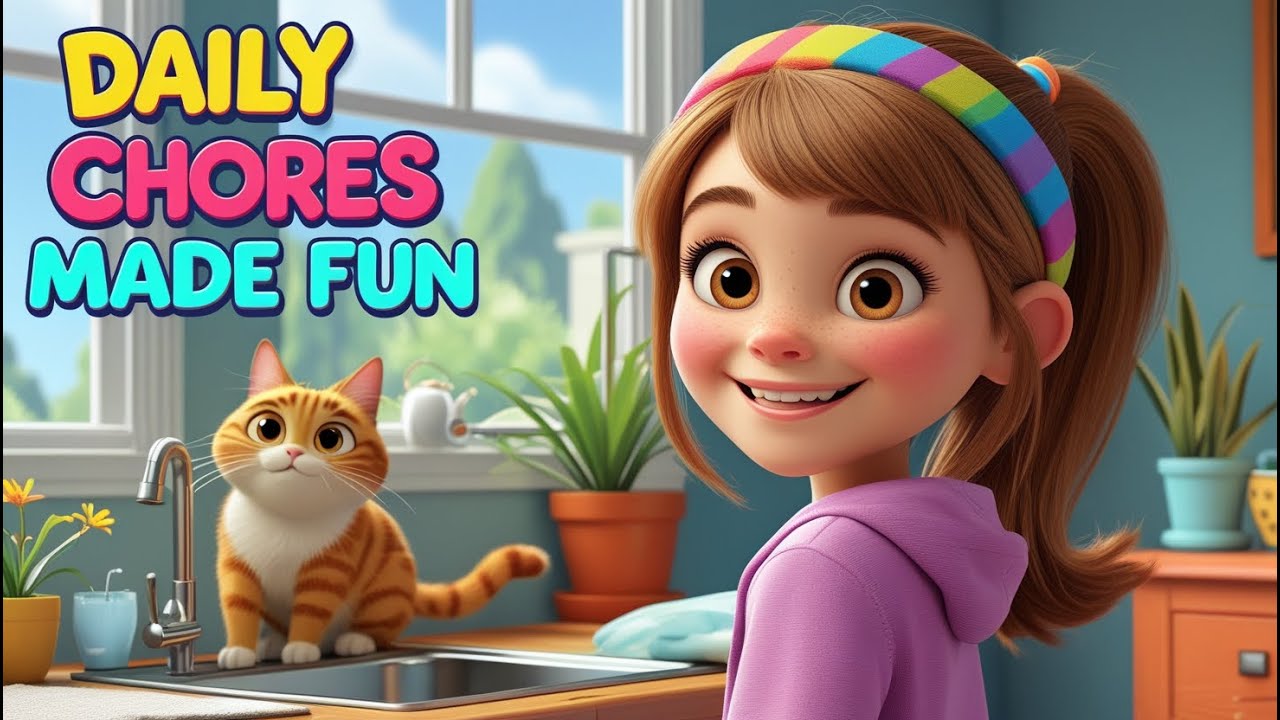 Daily Chores Made Fun || 3D Animated Story for Kids&nbsp;in&nbsp;English || Fun English Learning Video