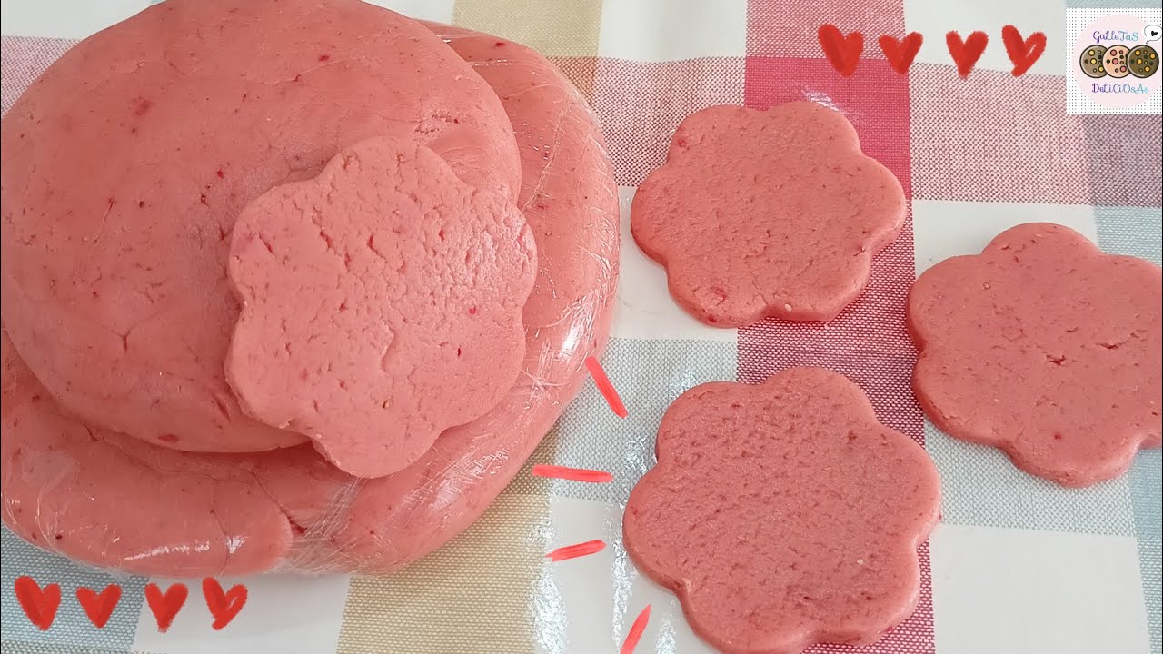Masa para galletas sabor Fresa 🍓 | galletas deliciosas