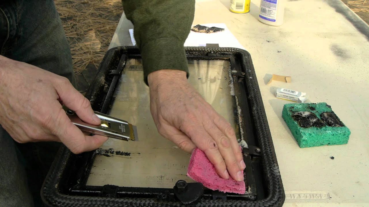 Clean your wood stove glass the easy way.
