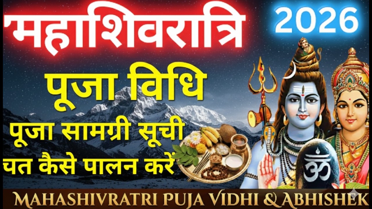 Mahashivratri 2026 Puja Vidhi |शिवरात्रि व्रत पालन कैसे करें | पूजा सामग्री | शिव पुराण संकल्प मंत्र