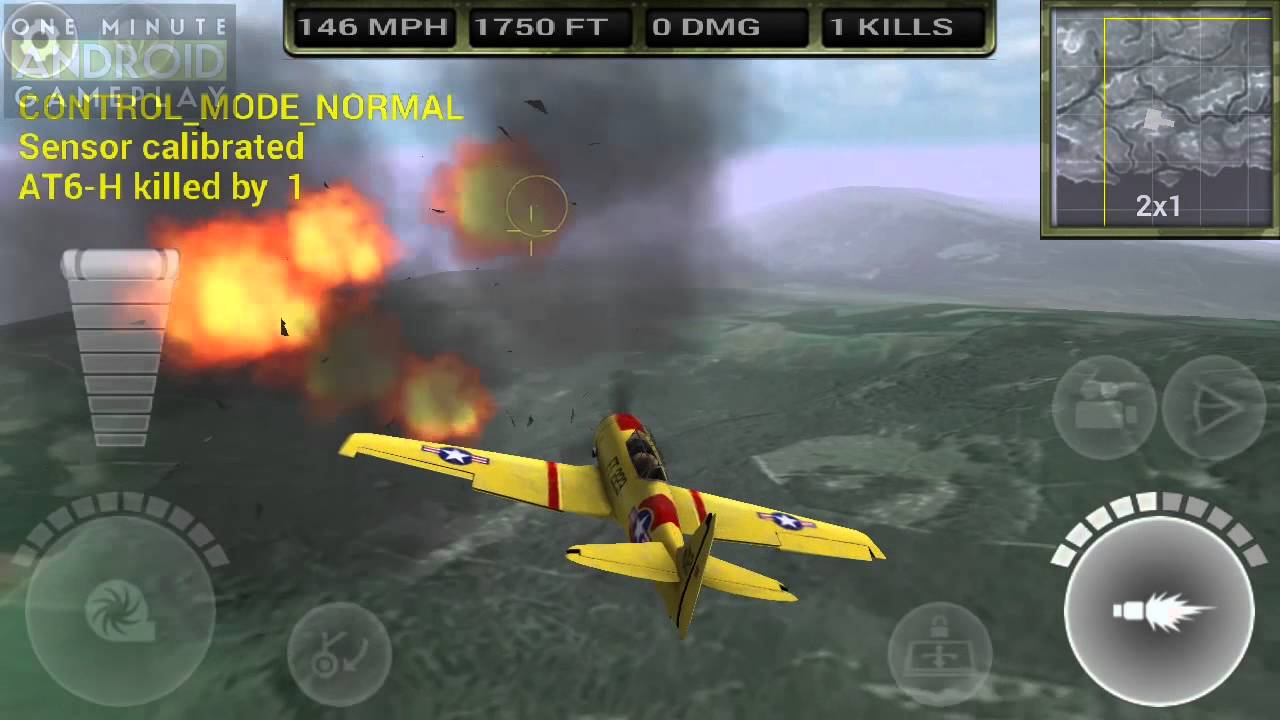 FighterWing 2 Flight Simulator - One Minute Android Gameplay