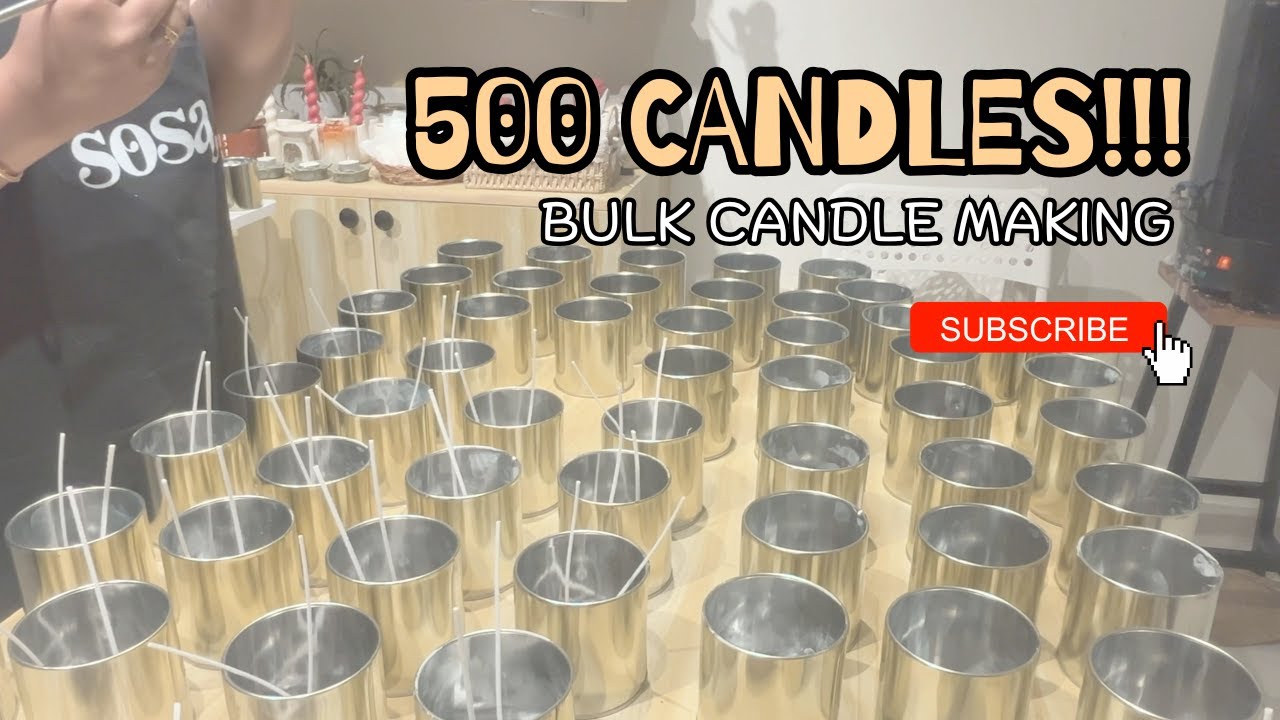 This took 18+ hours for me to handpoured 500 candles in bulk! #candlemakingbusiness #candlelover