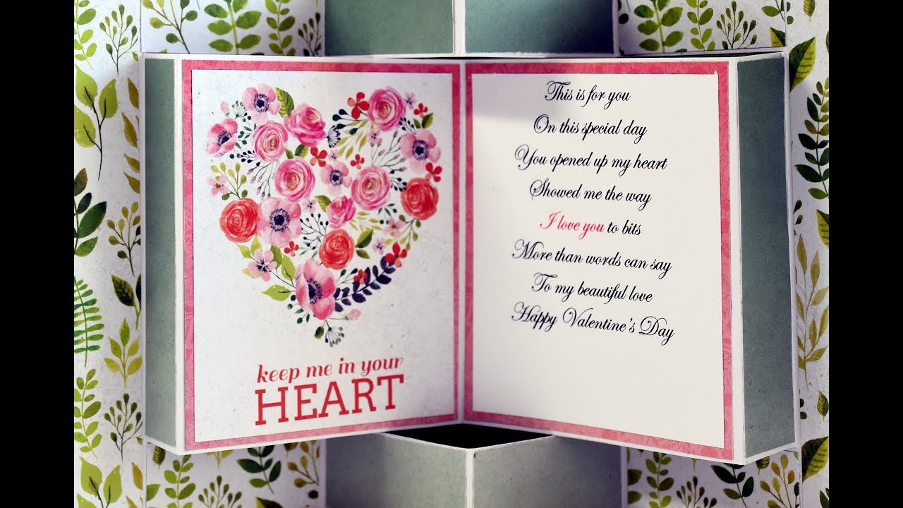 Beautiful Exploding Book Card