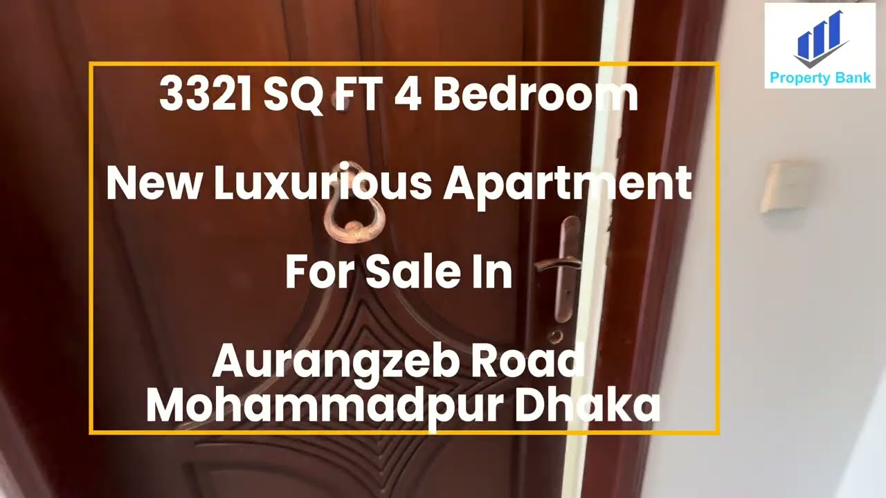 3321 SQ FT 4 Bedroom New Luxurious Apartment For Sale In Aurangzeb Road Mohammadpur Dhaka