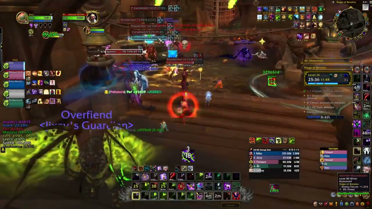 +16 Siege of Boralus | Hellcaller Destruction Warlock PoV | TWW S1 M+