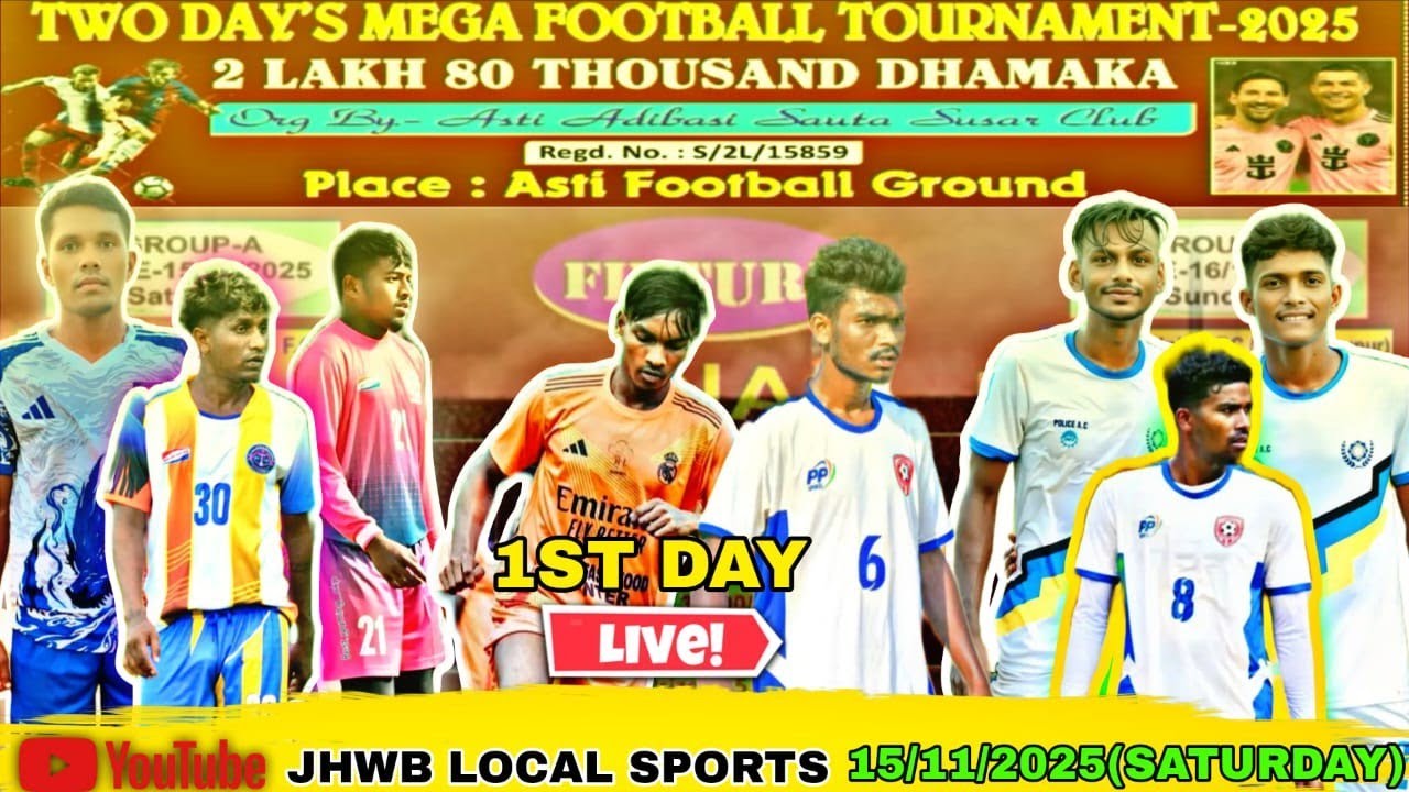 ASTI FOOTBALL TOURNAMENT- 2025 || 2nd round ||  RNIPAL FC WB vs BLANDER PRIDE FC JH 