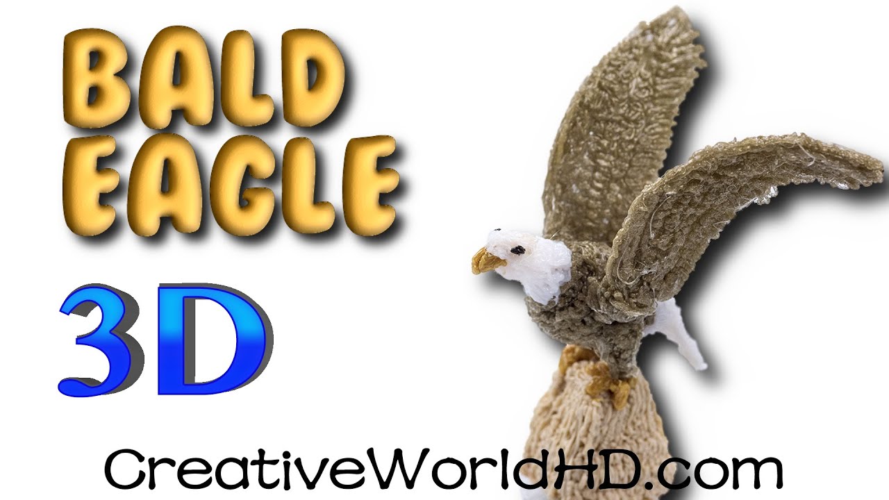 How to Make Bald Eagle Statue - 3D Printing Pen Scribbler DIY Tutorial/Creative World