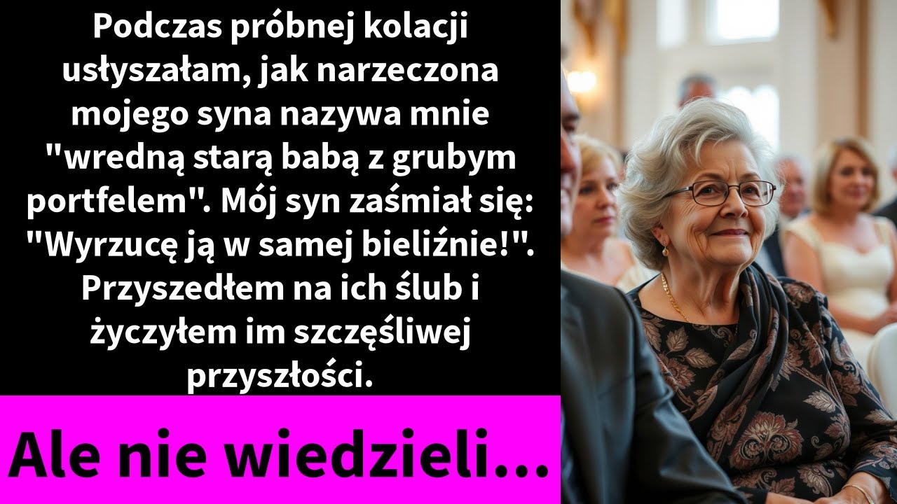 Podczas próbnej kolacji usłyszałam, jak narzeczona mojego syna nazywa mnie 