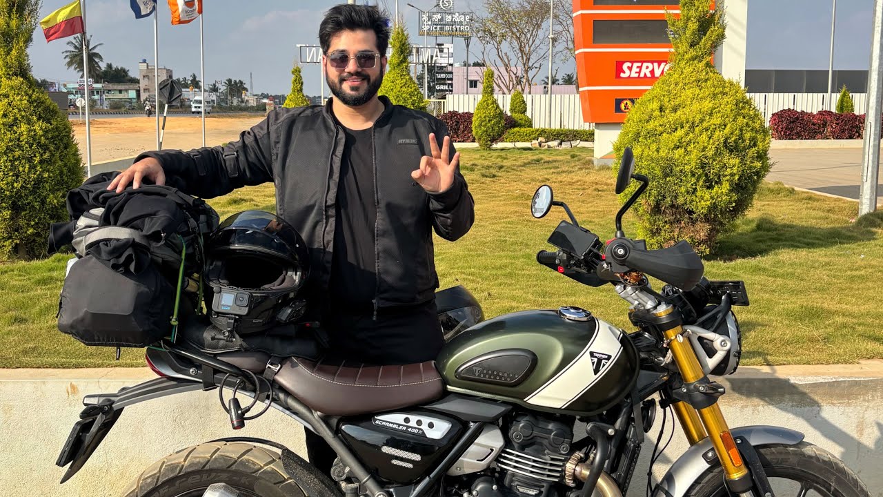 HYDERABAD To KERALA | Epic Road Trip🔥| Day 1 BANGALORE | Triumph Scrambler 400X | Sagar Tumkur
