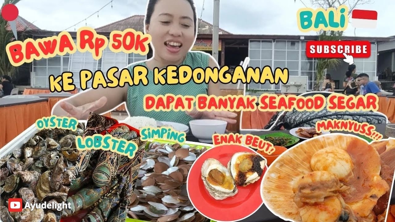 BEGINI CARA DAPET SEAFOOD SEGAR MURAH & ENAK‼️DI PASAR KEDONGANAN BALI MASAK DITEMPAT LGS SANTAP!
