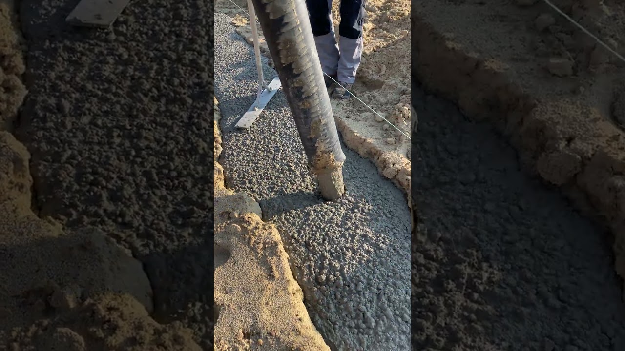 Betonieren Fundamente mit Stahlfaserbeton